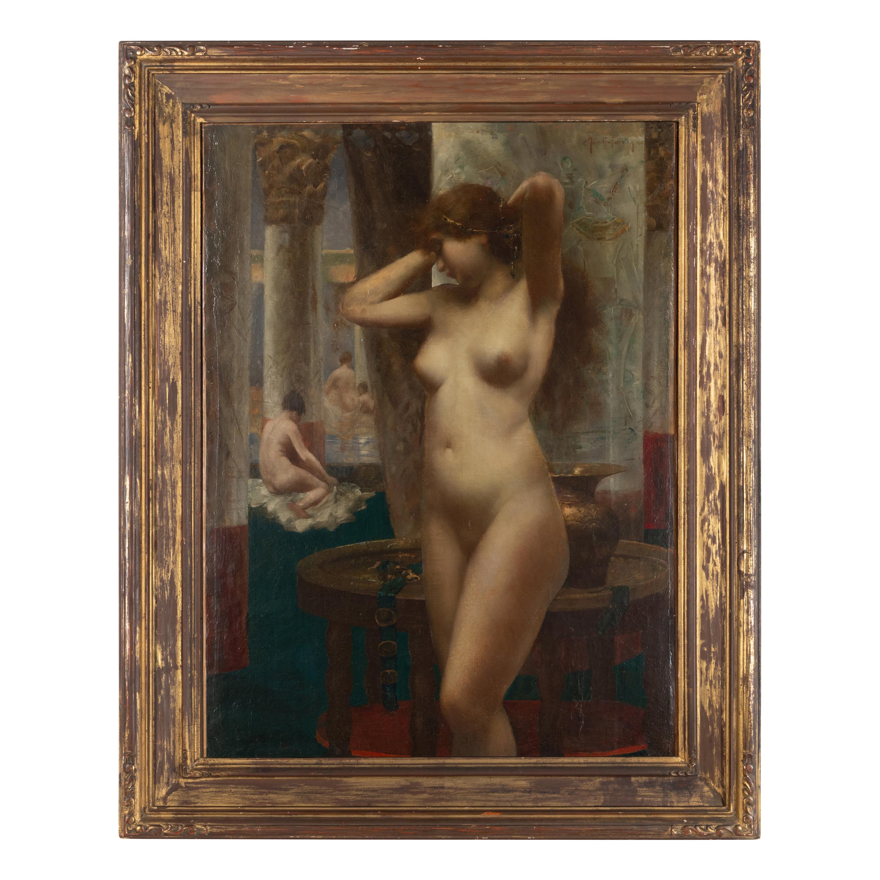 Eduard Ansen-Hoffmann (Austrian, 1820-1904) — Nude in Public Bath
