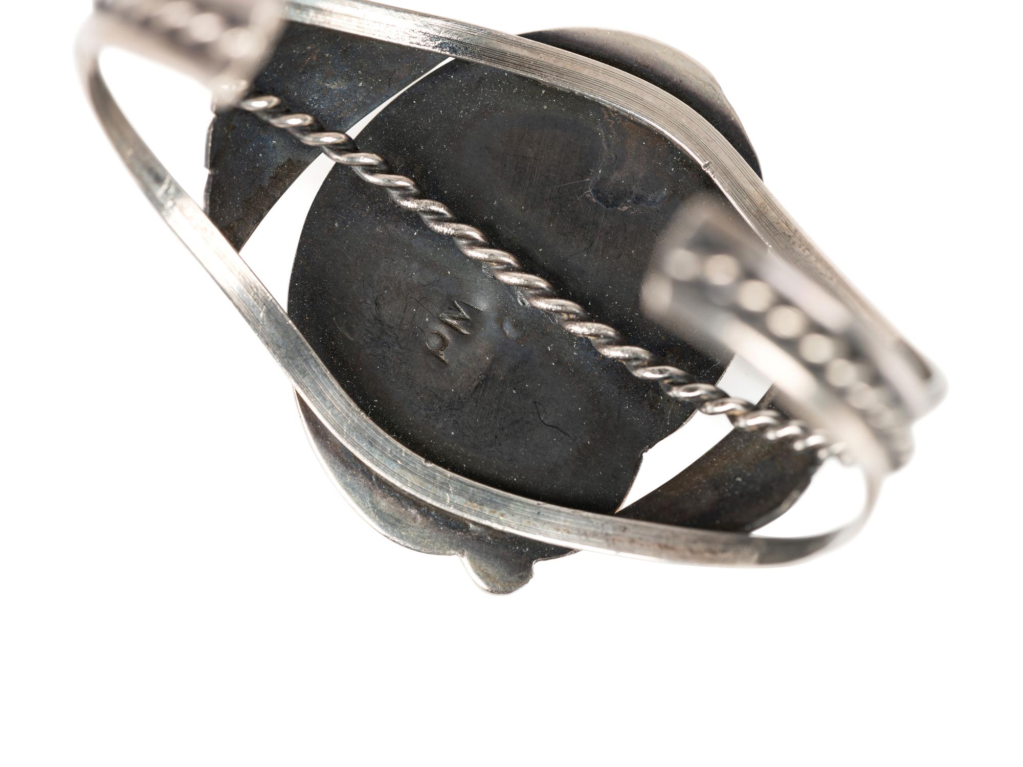 Navajo and Zuni Silver, Turquoise, and Coral Cuff Bracelets