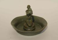 Five Haeger Pottery Figural Articles Height of tallest 13 1/4 inches.