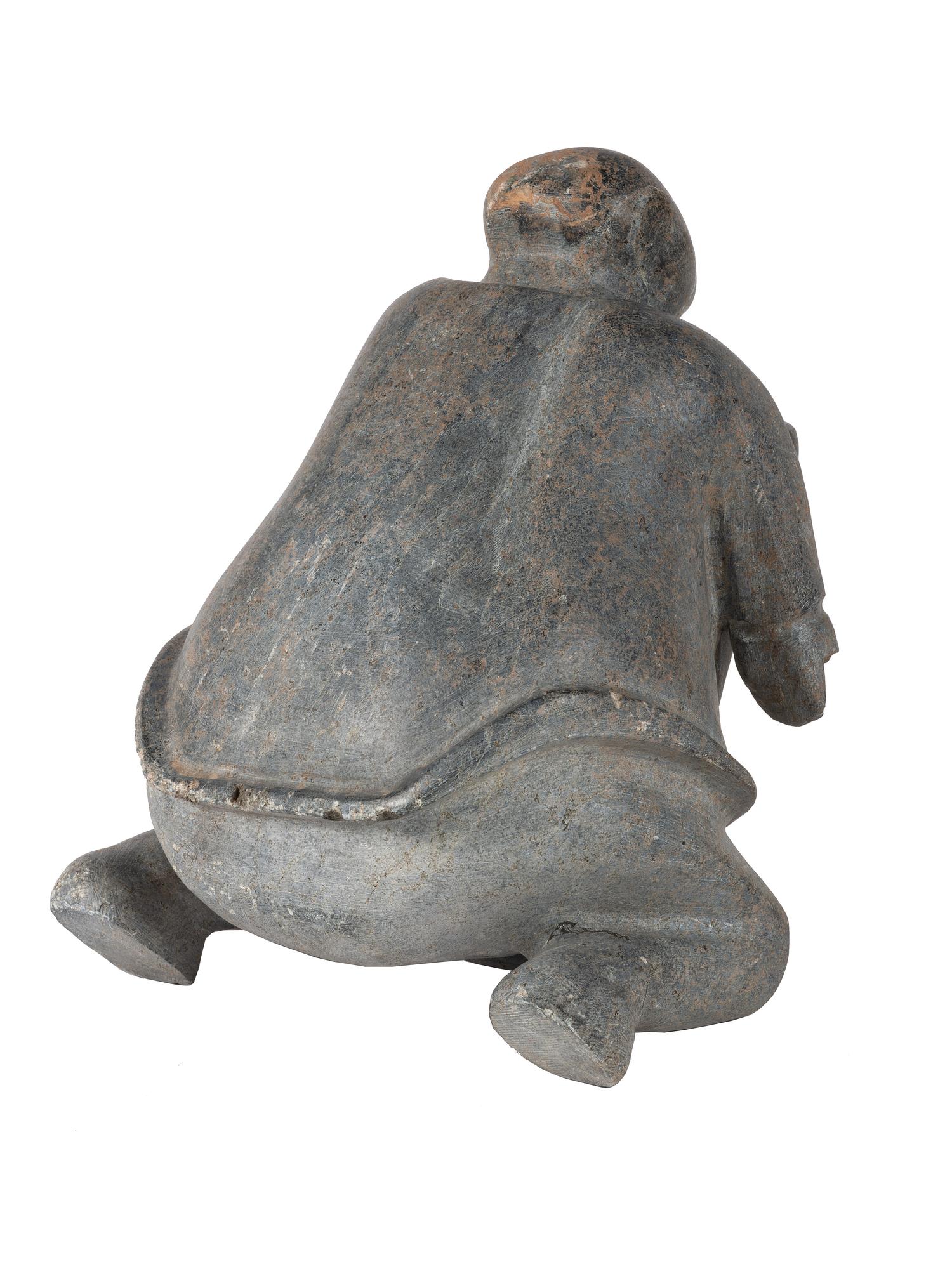 Inuit Soapstone Sculpture, Mother and Child