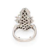 Diamond and White Gold Frog Ring
