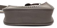 An Hermes Amazone Etain Taurillon Clemence Mini Evelyne Handbag, 6.7" x 7" x 2".