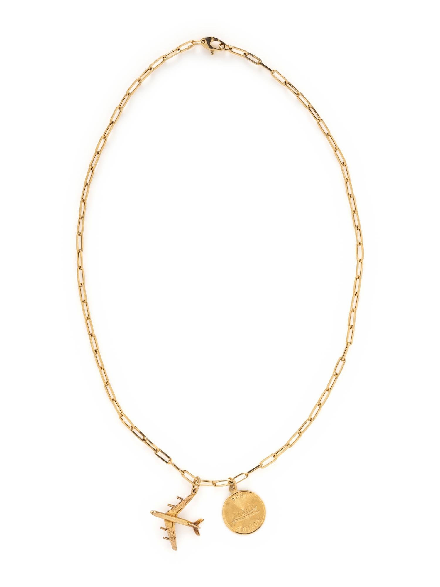 YELLOW GOLD NECKLACE AND CHARMS