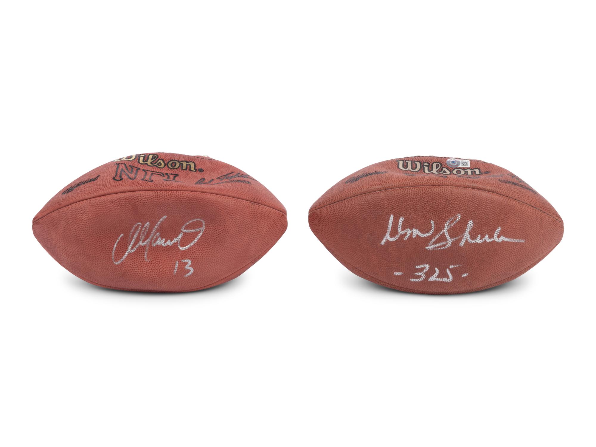 A Group of Dan Marino and Don Shula Miami Dolphins Signed Autograph Wilson NFL Footballs (Beckett Authentication Services BAS Certified),