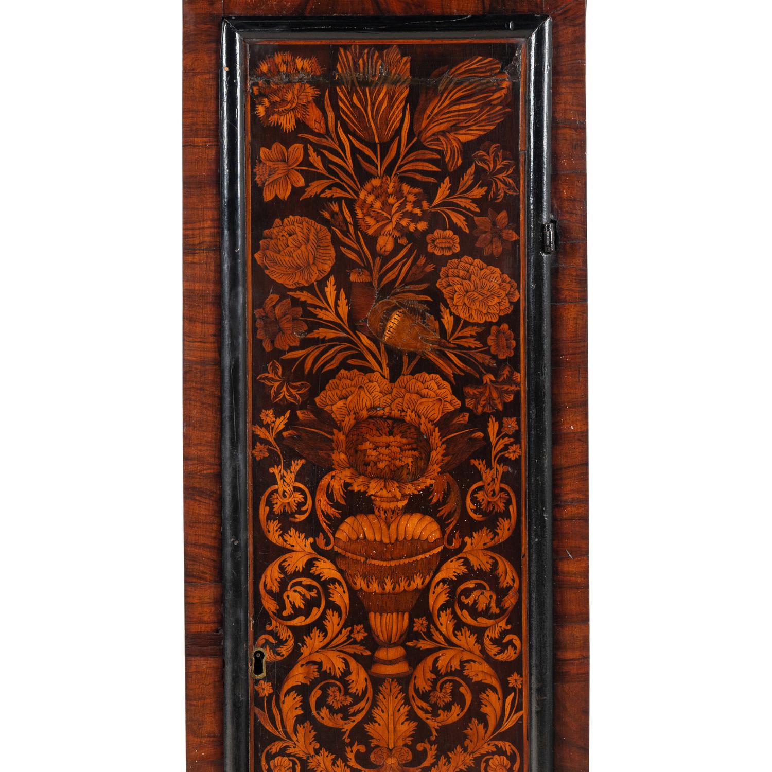 A William and Mary Walnut and Marquetry Tall Case Clock