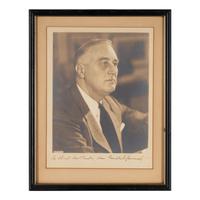 Roosevelt, Franklin Delano (1882-1945). Photograph signed ("Franklin D. Roosevelt). N.p., n.d. [ca 1940].