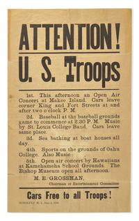 [Hawaii] [Baseball] Hawaiian Baseball Broadside and Flag