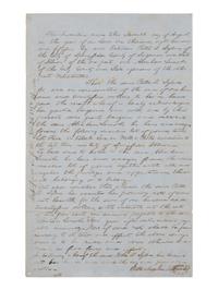 [LINCOLN, Abraham (1809-1865)]. Autograph document endorsed ("A. Lincoln"), Springfield, 11 August 1854.