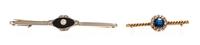 A Collection of Antique Gold, Diamond and Multi Gem Bar Brooches 4.10 dwts