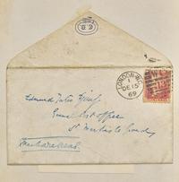 [Literature] Dickens, Charles. Autograph Envelope, signed
