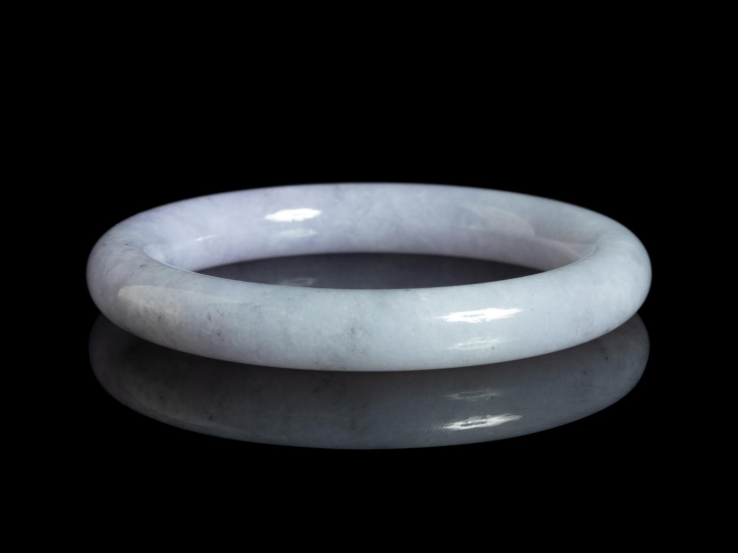 A Chinese Lavender Jadeite Bangle