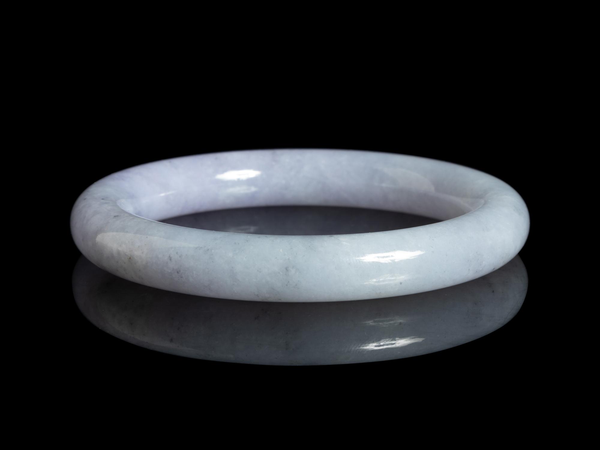 A Chinese Lavender Jadeite Bangle