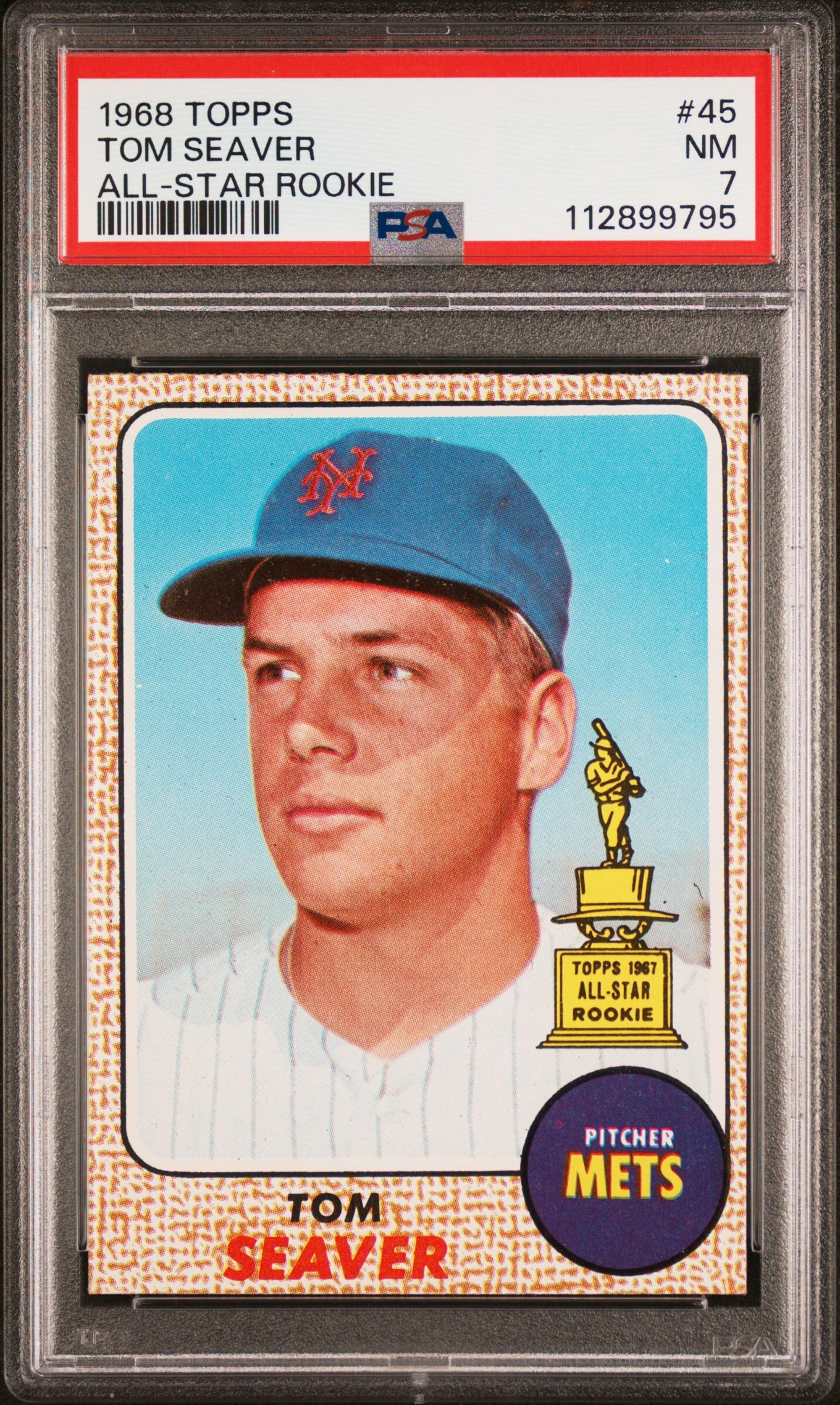 A 1968 Tom Seaver Baseball Card No. 45 (PSA 7 NM)