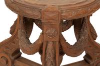 An Italian Carved Walnut Tripod Pedestal Table