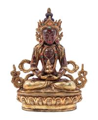 A Southeast Asian Bronze Diety Height of figure 8 5/8 inches. — 20TH CENTURY
