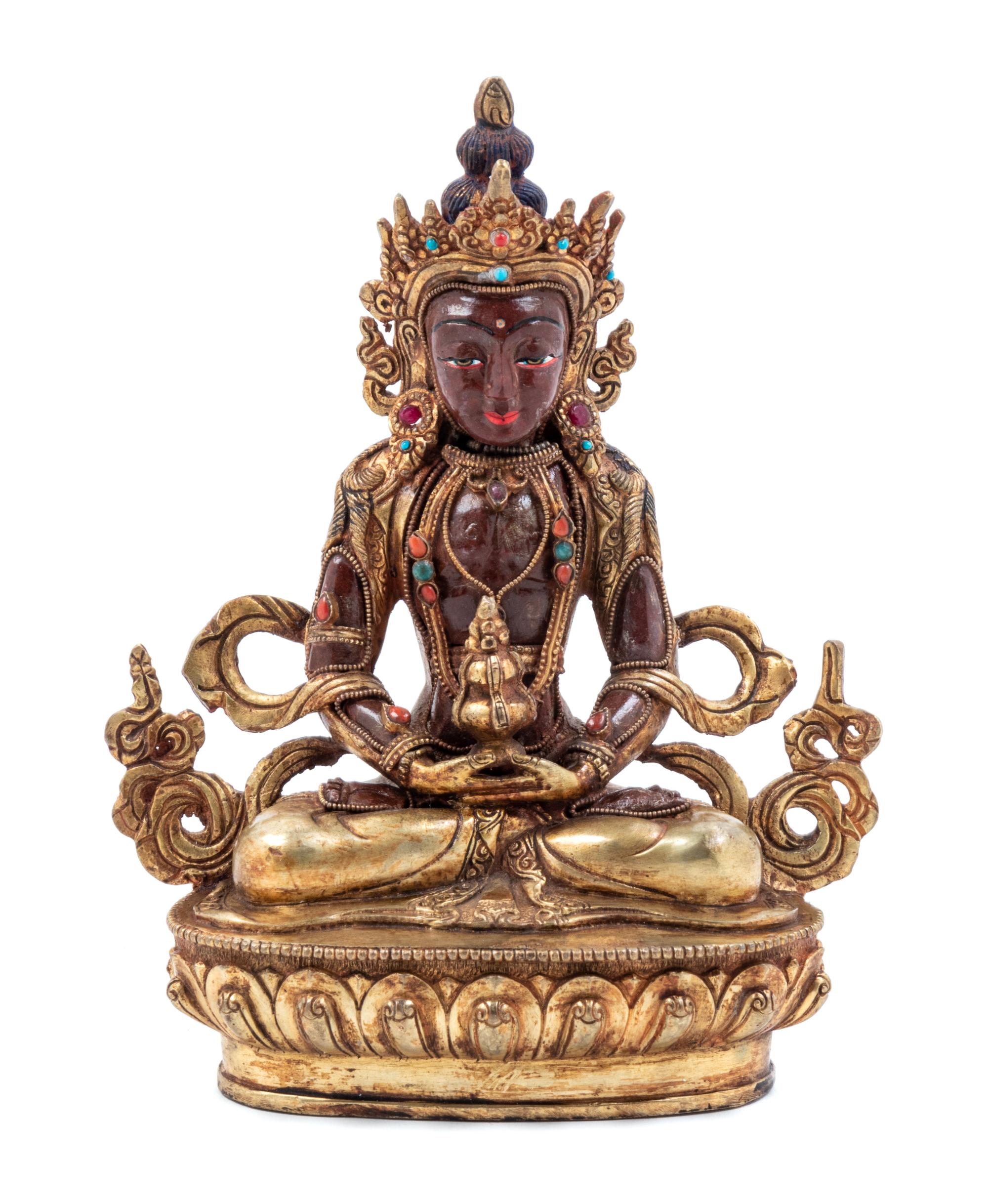 A Southeast Asian Bronze Diety Height of figure 8 5/8 inches. — 20TH CENTURY