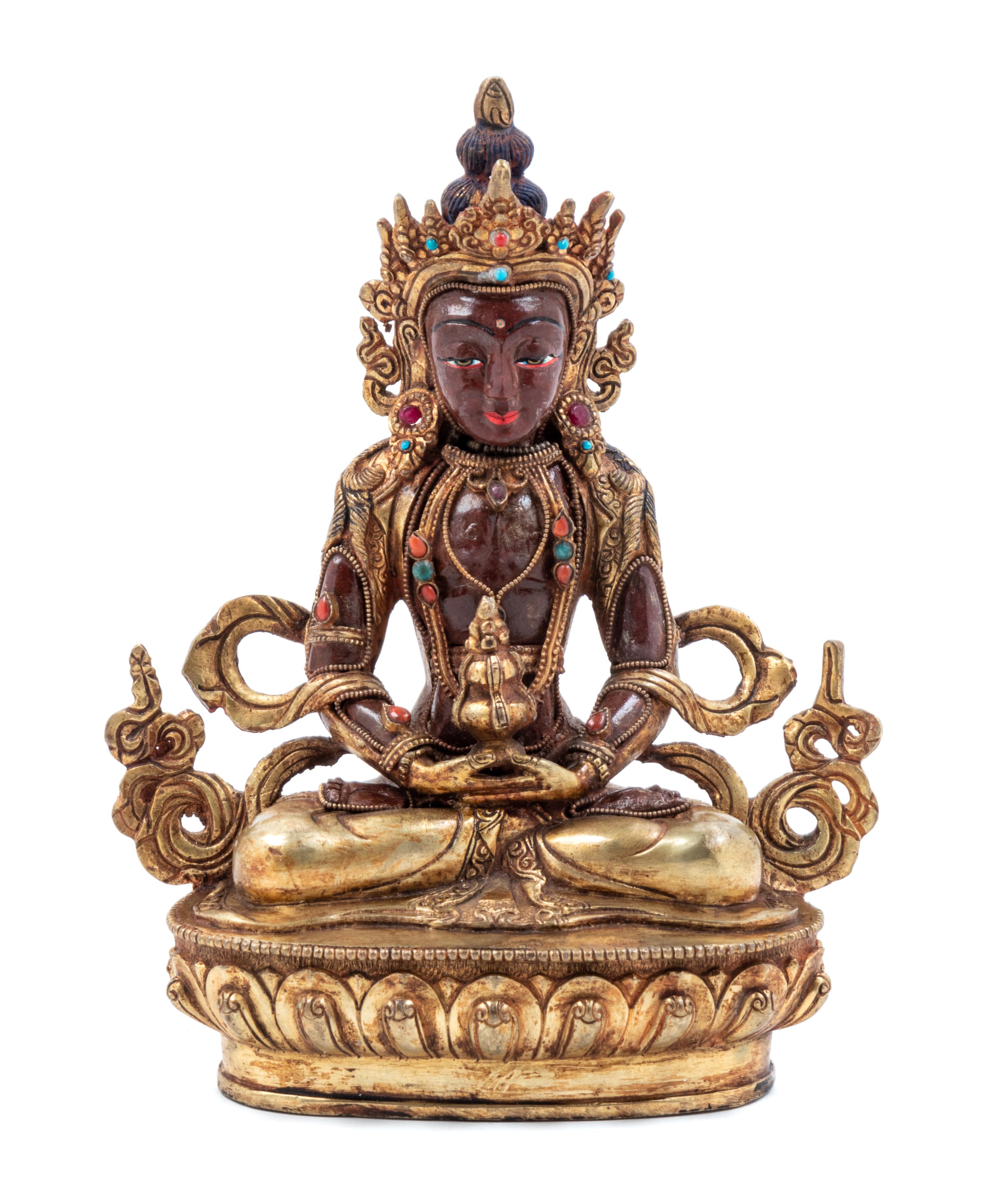 A Southeast Asian Bronze Diety Height of figure 8 5/8 inches. — 20TH CENTURY