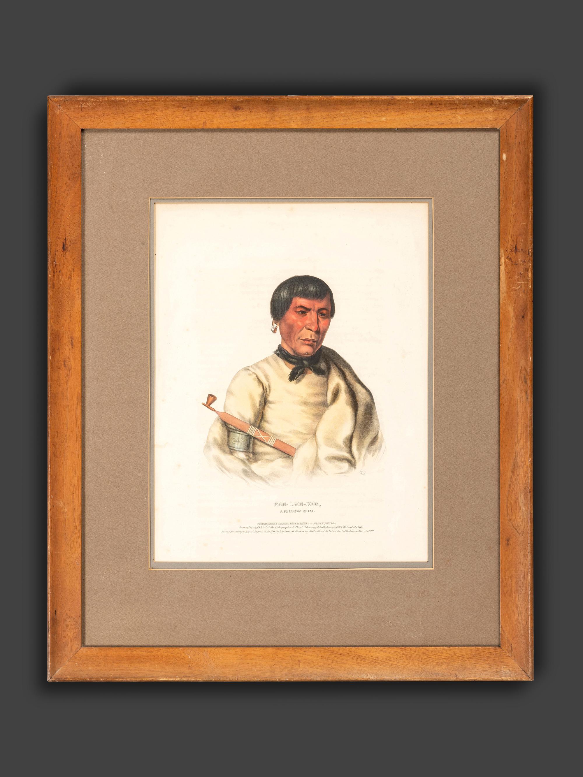 Four Hand-Colored Lithographs by McKenney and Hall
