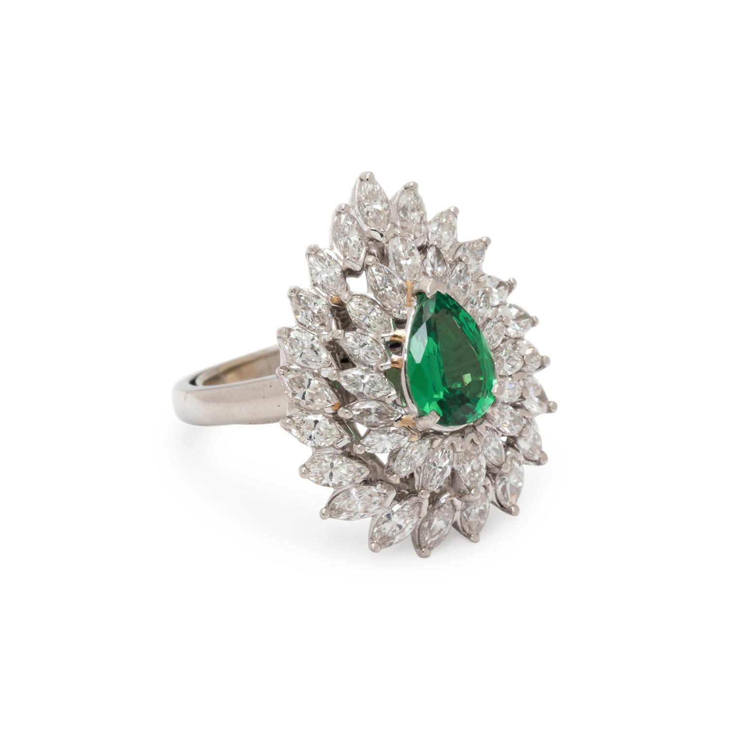 TSAVORITE GARNET AND DIAMOND CONVERTIBLE PENDANT RING