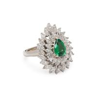 TSAVORITE GARNET AND DIAMOND CONVERTIBLE PENDANT RING