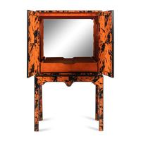 A Baker Faux Shell Cabinet on Stand
