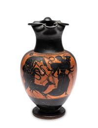 An Attic Black-Figured Trefoil Oinochoe