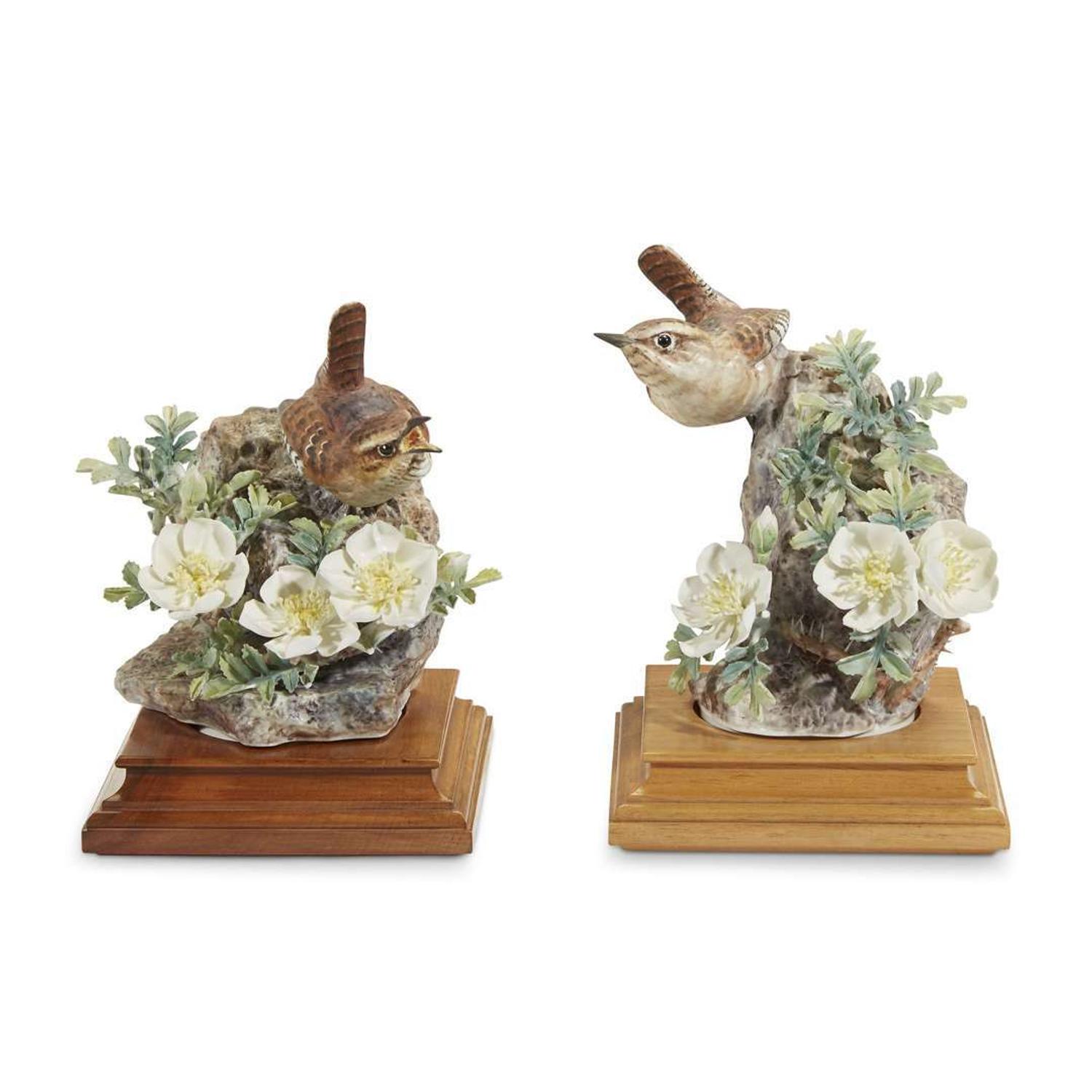 A pair of Dorothy Doughty Royal Worcester porcelain figures dated 1964
