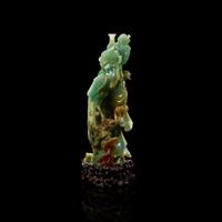A Chinese carved jadeite meiren