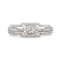 ART DECO, DIAMOND BROOCH