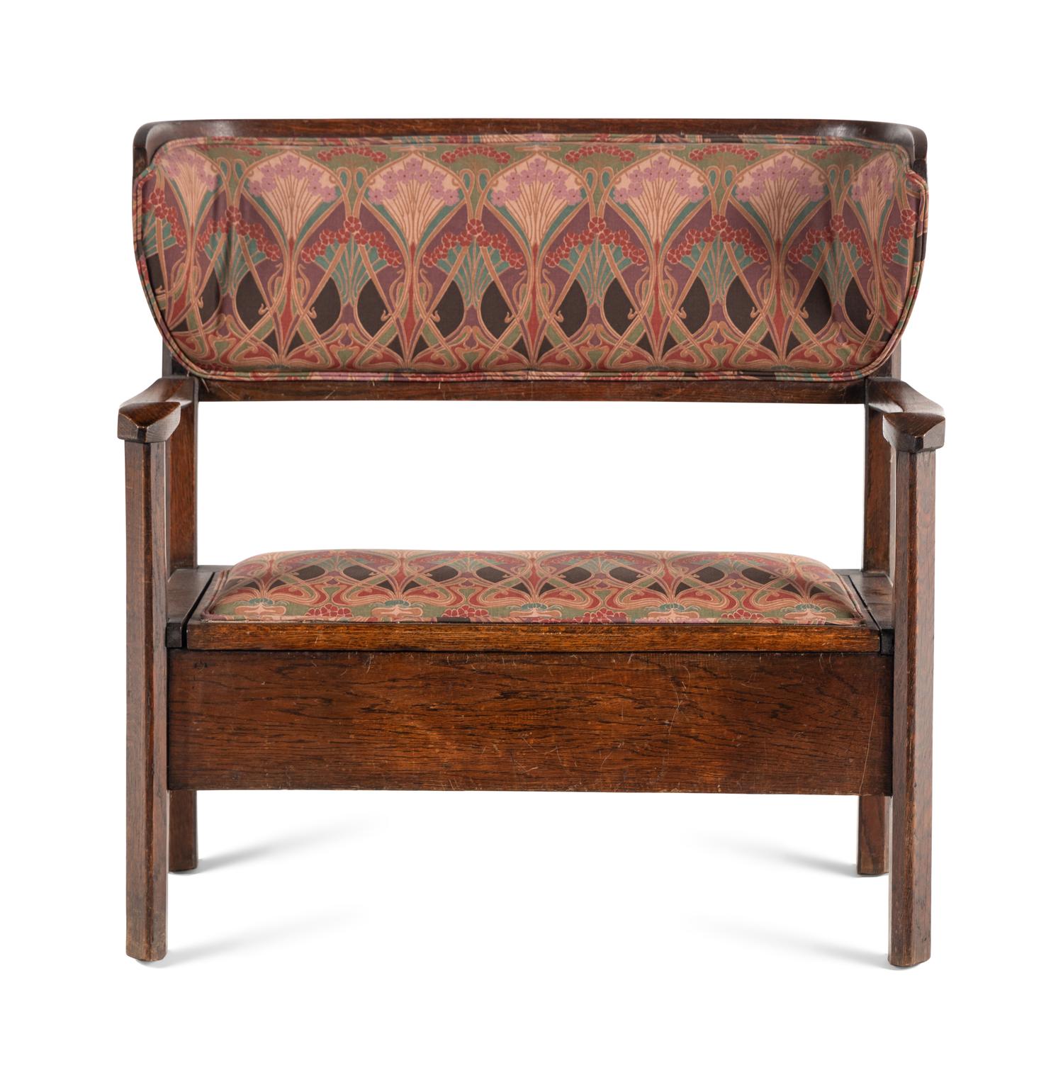 An Arts and Crafts Oak Hall Bench