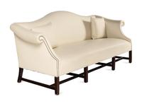 A George III Style Mahogany Camelback Sofa