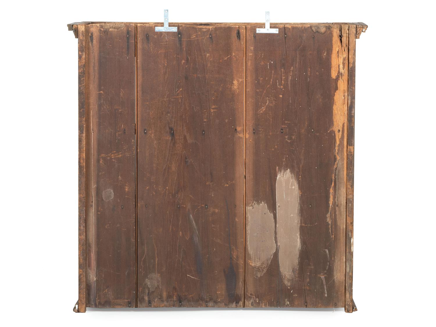 A Paint Decorated Pine Hanging Cupboard