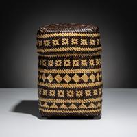 Double-Walled River Cane Lidded Basket