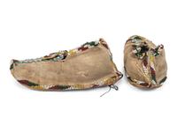 Apache Beaded Hide Moccasins PLUS A Pair of Plateau Vamps