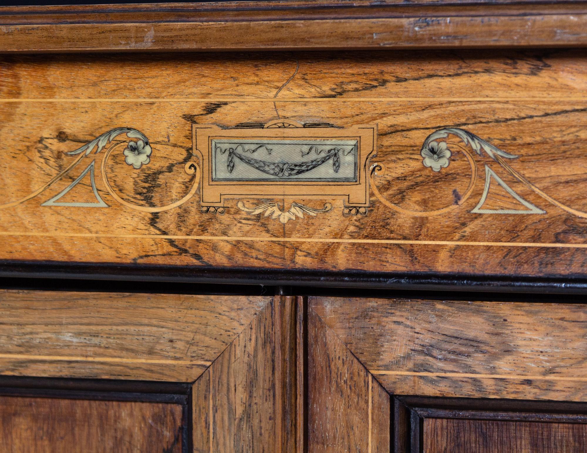 An Edwardian Marquetry Console Cabinet