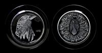 Two Lalique Molded and Frosted Glass Annular Plates, Diameter 8 1/2 inches.