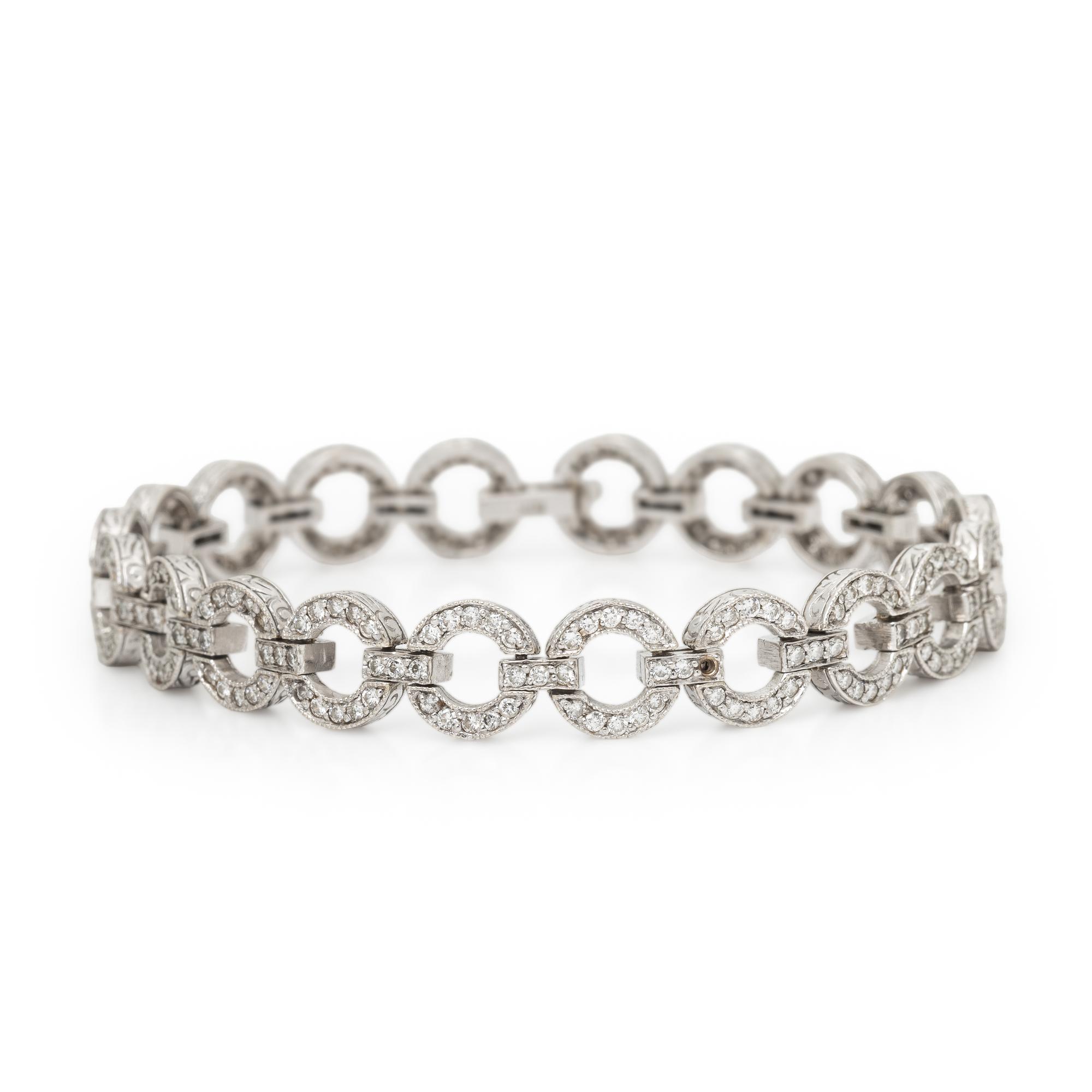 DIAMOND AND WHITE GOLD BRACELET