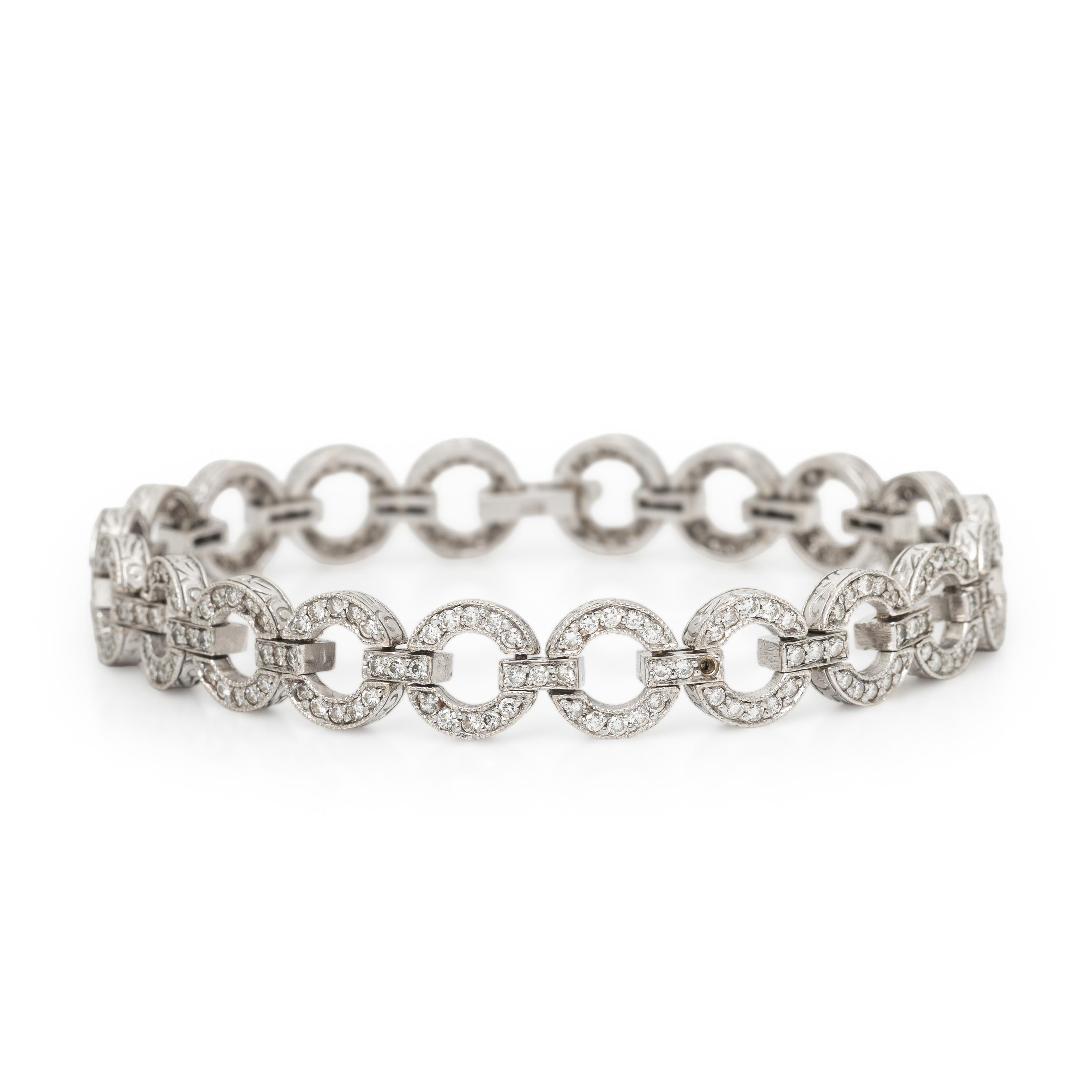 DIAMOND AND WHITE GOLD BRACELET