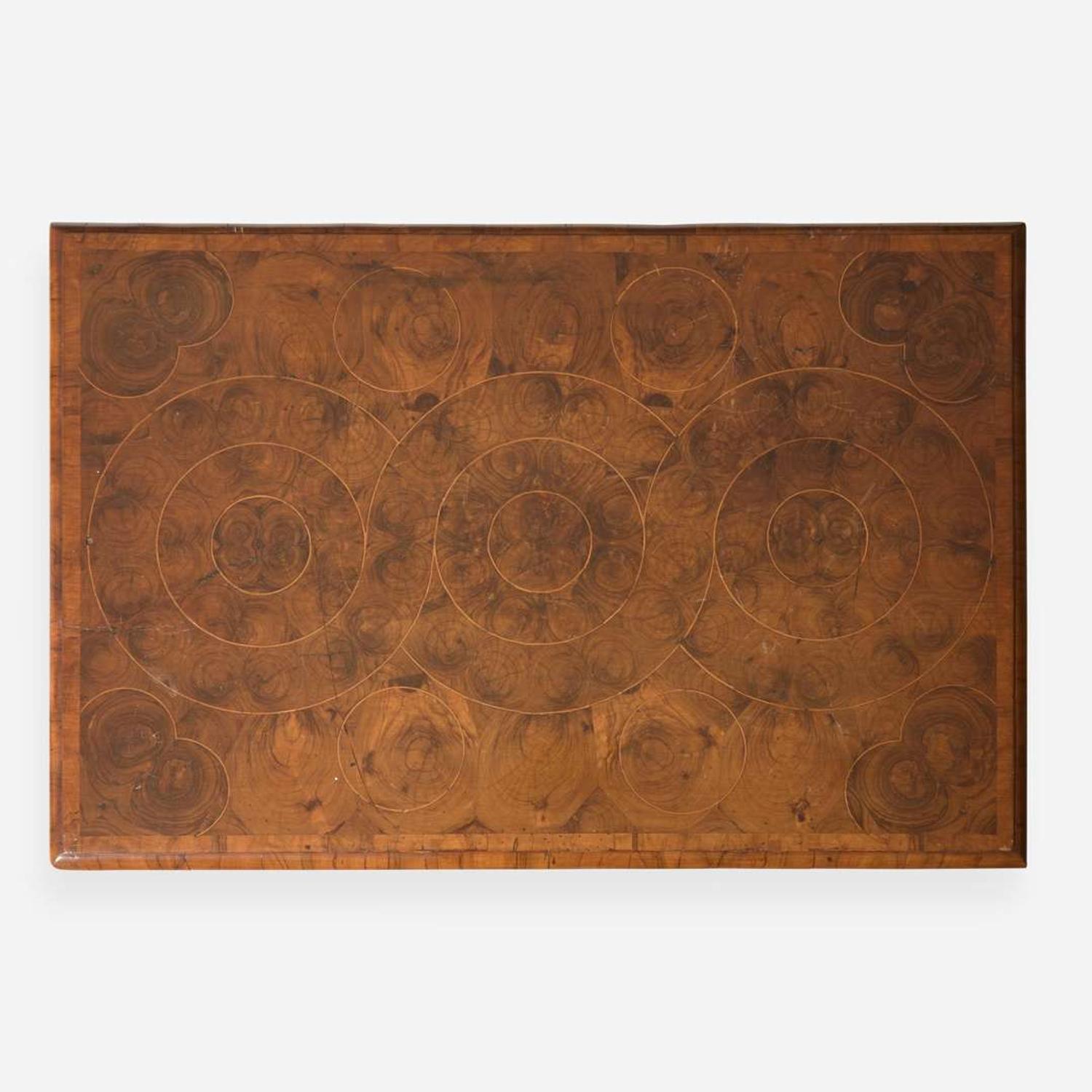 A William & Mary oyster-veneered walnut side table circa 1700