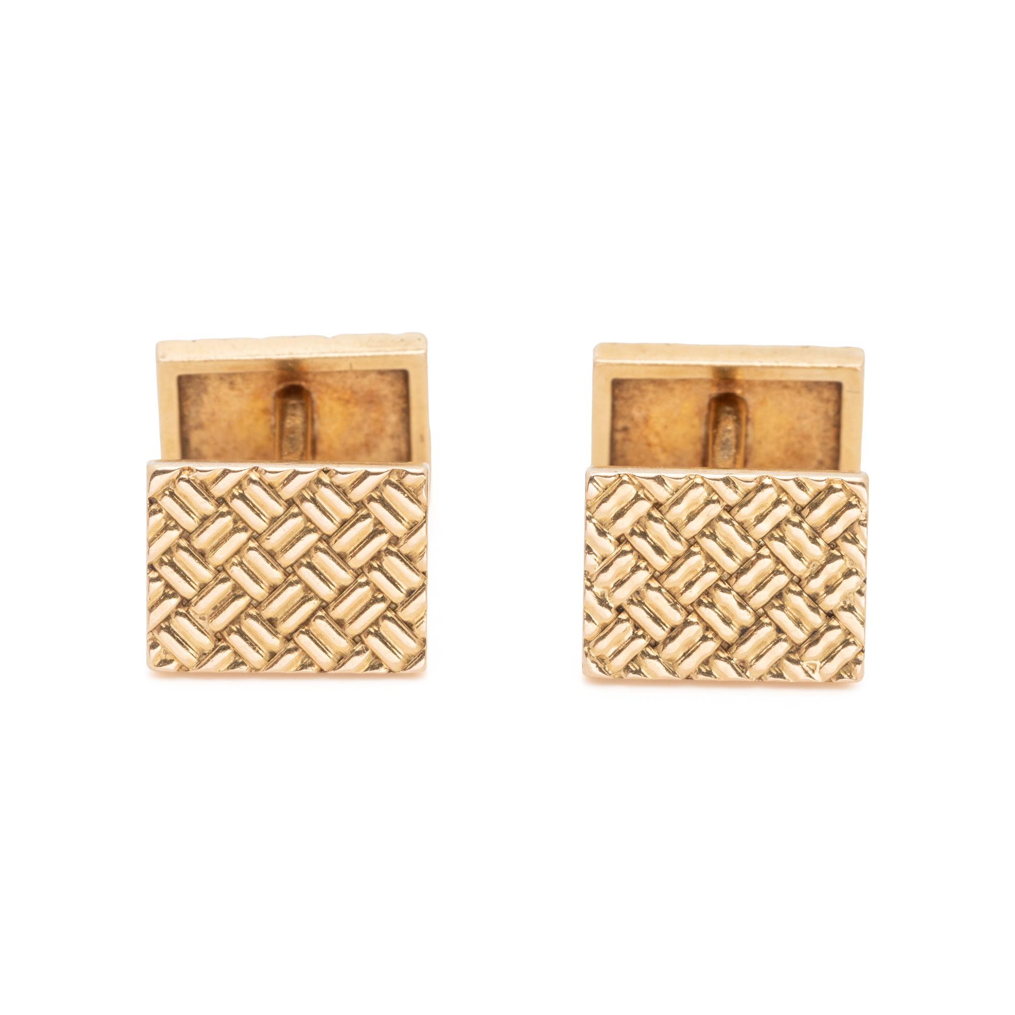 VAN CLEEF & ARPELS, YELLOW GOLD CUFFLINKS