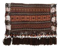 A Caucasian or Northwest Persian Wool Saddle Bag in an Acrylic Frame