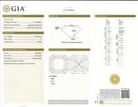 A Platinum and Asscher-Cut Diamond Ring 4.05 Carat Asscher-Cut Diamond, GIA Certified