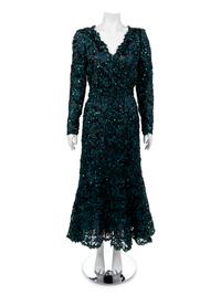 Two Evening Dresses: One Oscar de la Renta and One Joan Leslie by Kasper, 1970-90s