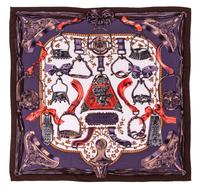 An Hermes 120cm Silk Cashmere Scarf, 55"x55".