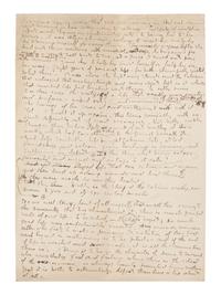 WRIGHT, Frank Lloyd (1867-1959). Autograph manuscript signed ("Frank Lloyd Wright"), entitled "Taliesin III," numerous holograph emendations and corrections in ink, a few in pencil N.p. Taliesin, 8 June 1926. 5 1/2 pages, 4to, creased.