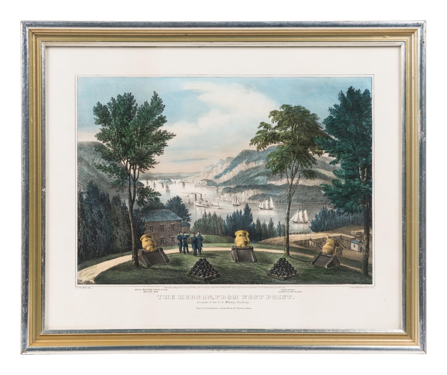 [HUDSON RIVER] -- CURRIER and IVES, publishers The Hudson, From West Point. Grounds of the U. S. Military Academy, 1862. (G.3216) -- Hudson River-Crow Nest, n.d. (G.3222)