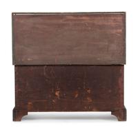 An Ohio Mennonite Red and Green Painted Stencil-Decorated Poplar Blanket Chest