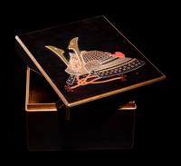 A Japanese Gold and Black Lacquer Writing Box, Suribako