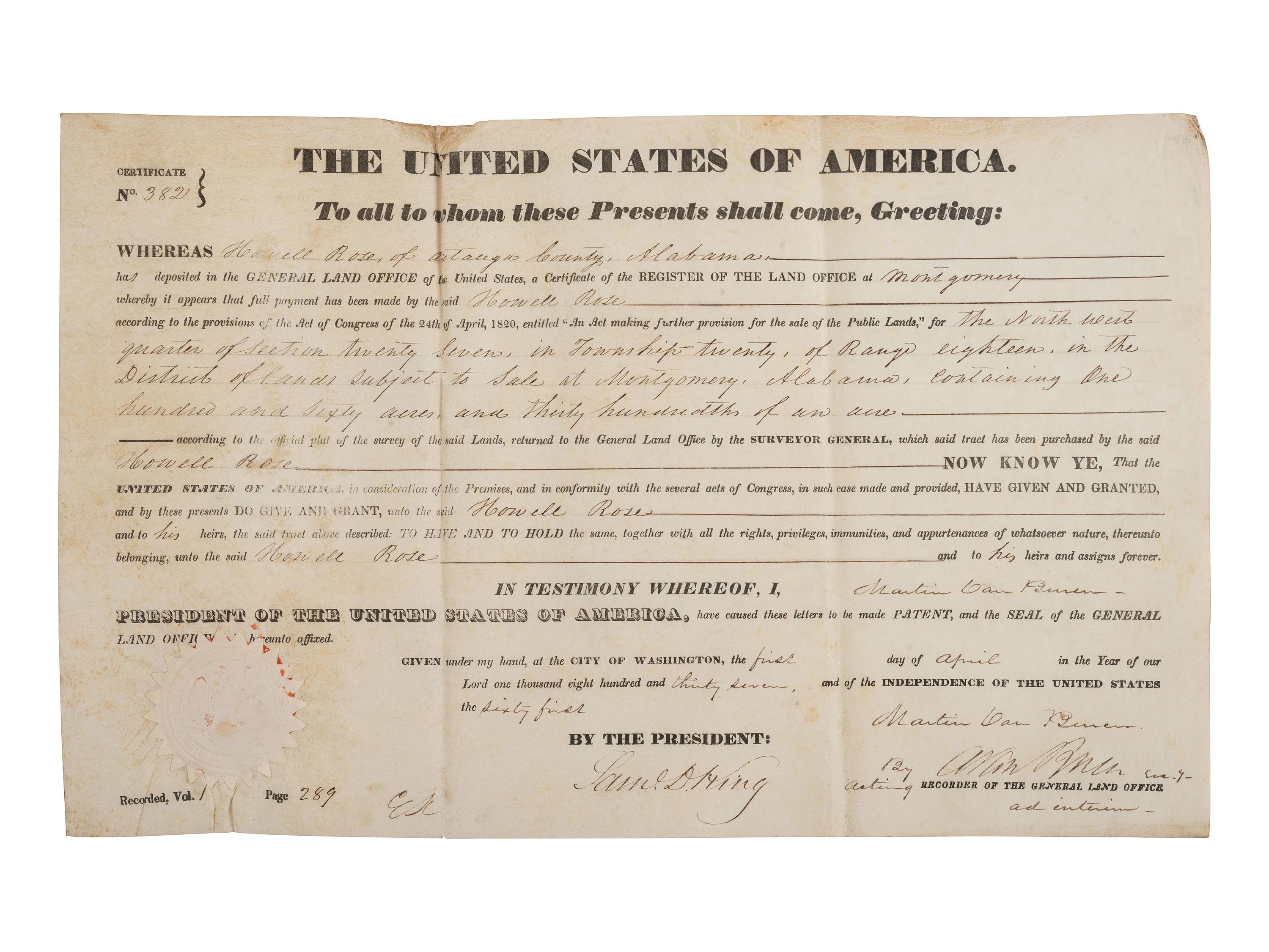 [AUTOGRAPHS]. Signatures of 19th-century American military and political figures.