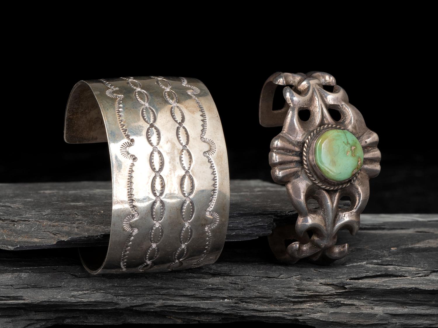 Pair of Navajo Cuff Bracelets